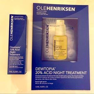 NWOT: OLE HENRIKSEN 7ml + 1.5ml Dewtopia 20% Acid Night Treatment/Serum